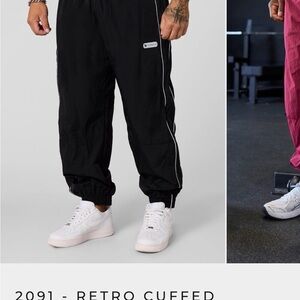 Young’s Black Retro Cuffed Men Pants Large